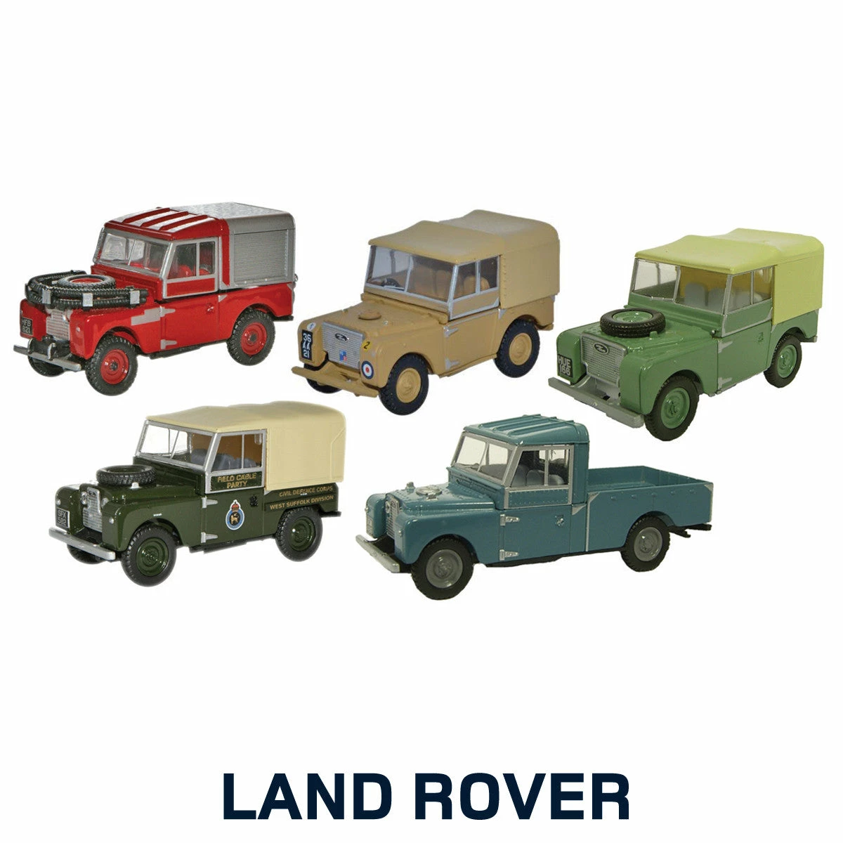 1:76 Modelle 5-teiliges Set Land Rover Defender Merchandising 3 1:76 Modelle 5-teiliges Set Land Rover Defender Merchandising