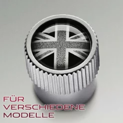 Jaguar Ventilkappen - Union Jack Schwarz I-Pace